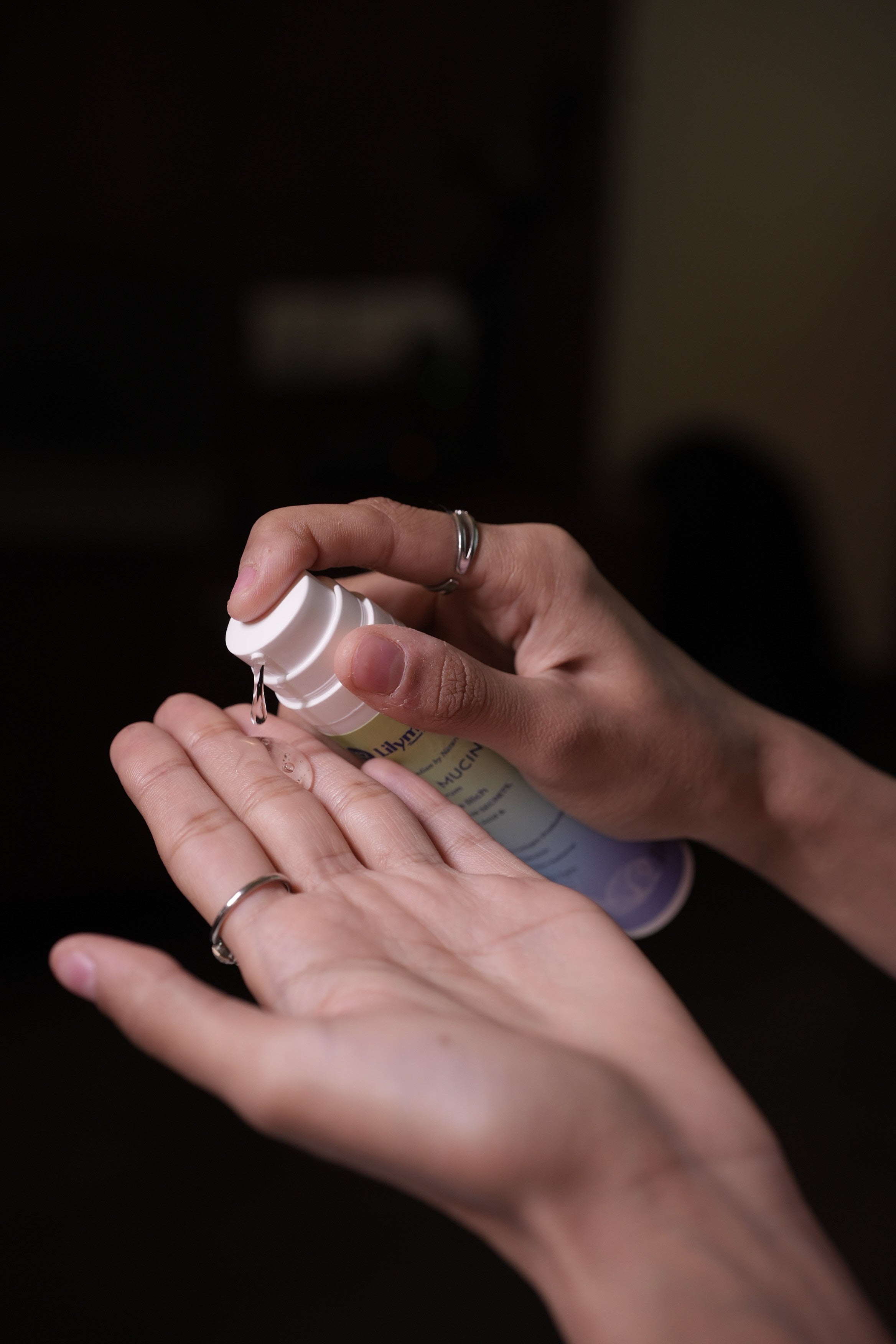 After cleansing, apply 2–3 pumps of serum to your face and neck.