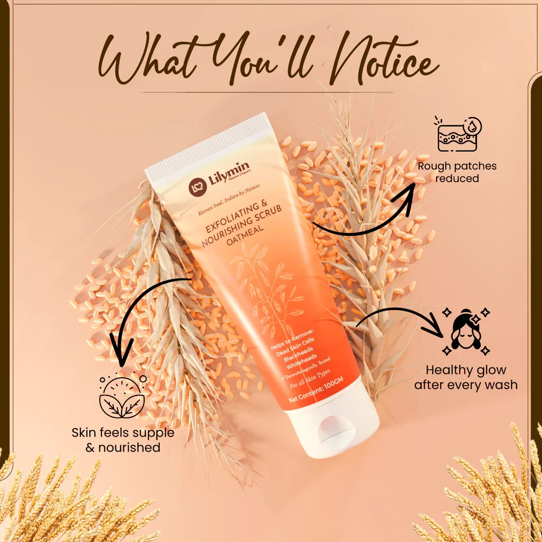 Exfoliating & Nourishing Oatmeal Scrub 100GM - Lilymin