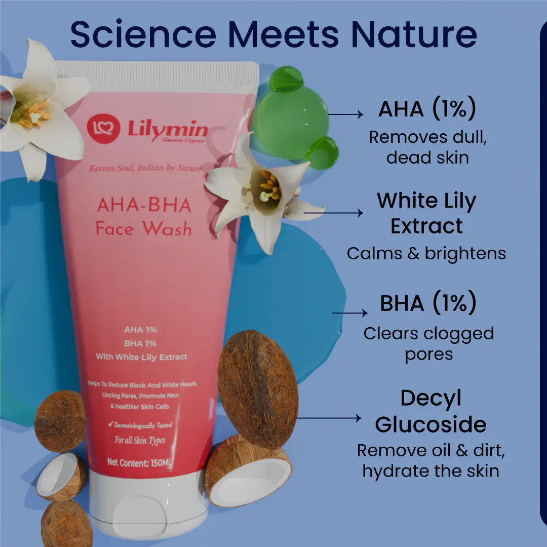 Lilymin 1%AHA 1%BHA Facewash 150ML - Lilymin