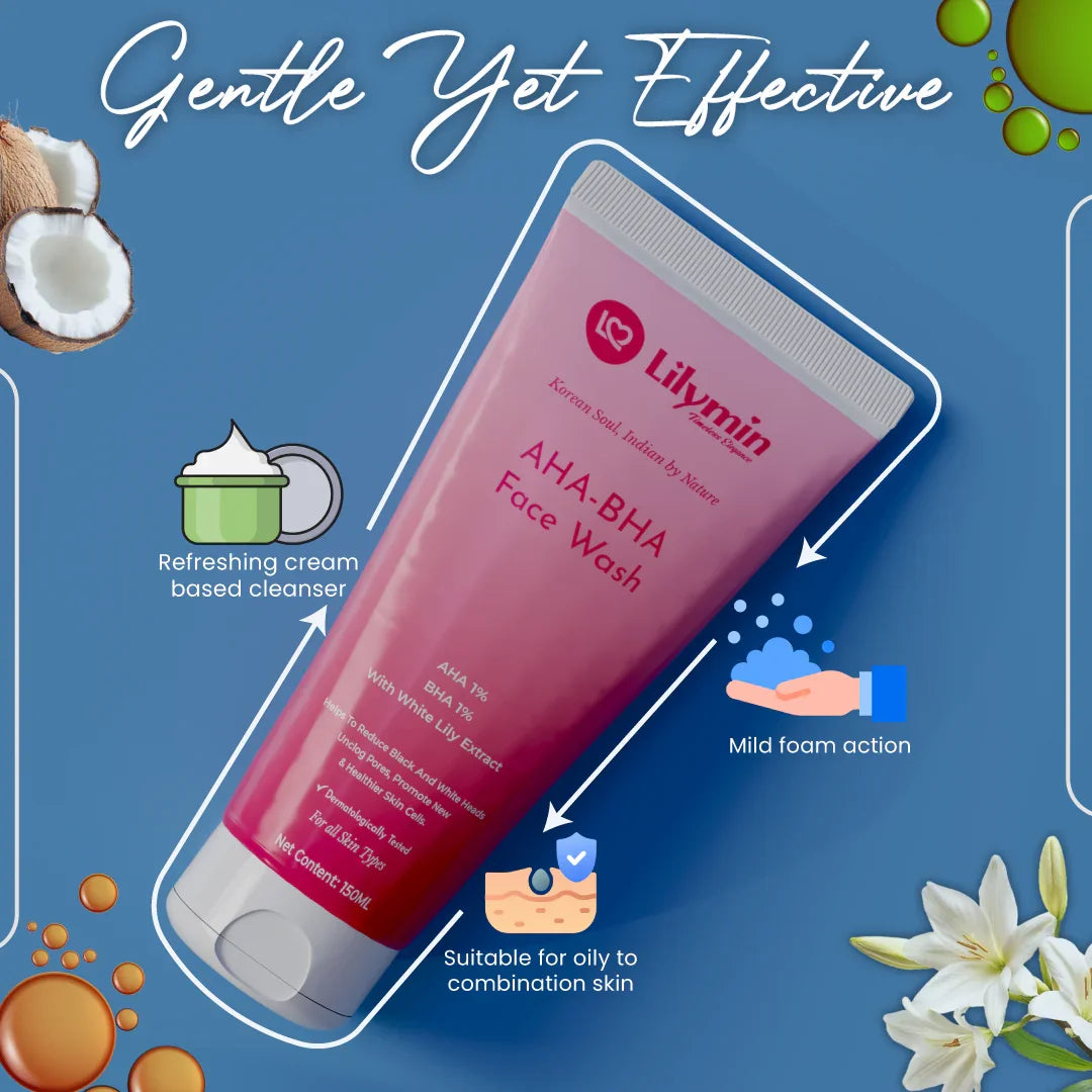 Lilymin 1%AHA 1%BHA Facewash 150ML - Lilymin