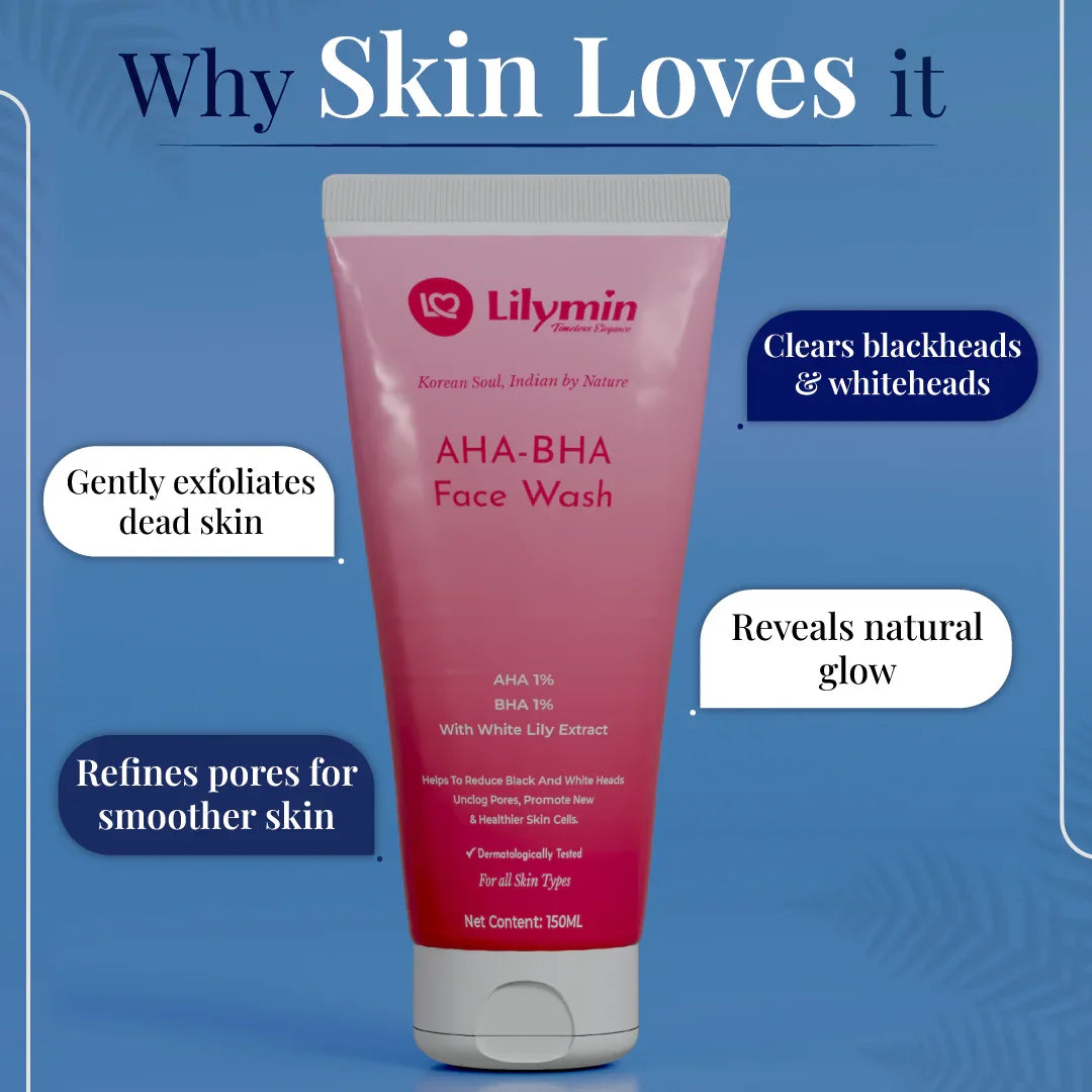 Lilymin 1%AHA 1%BHA Facewash 150ML - Lilymin