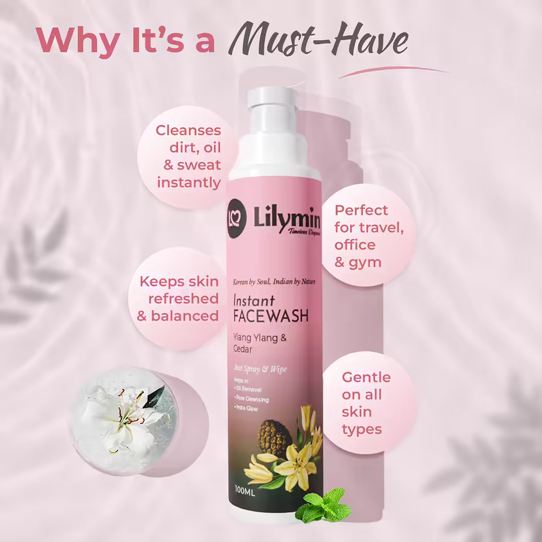 Instant Facewash Ylang Ylang Cedar 100 ml - Lilymin