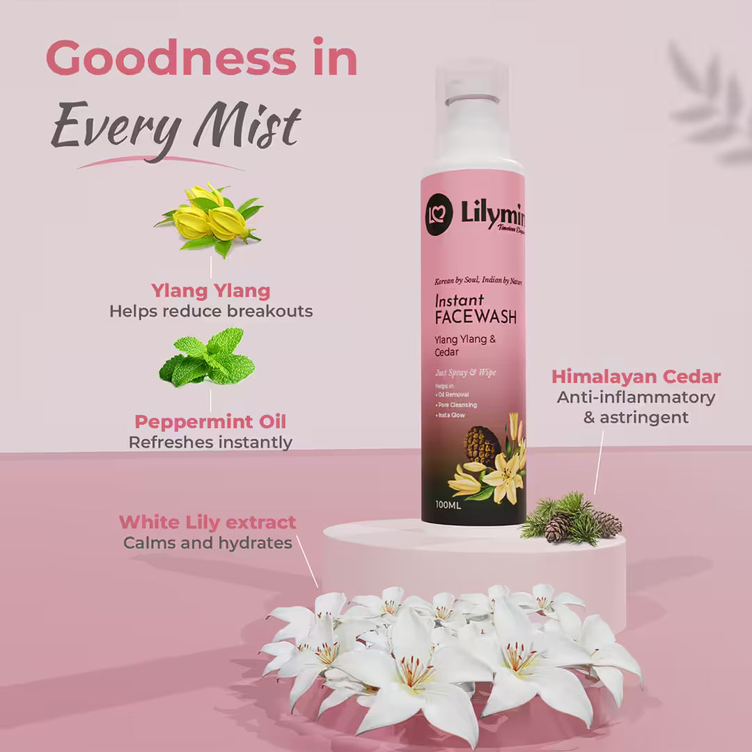 Instant Facewash Ylang Ylang Cedar 100 ml - Lilymin