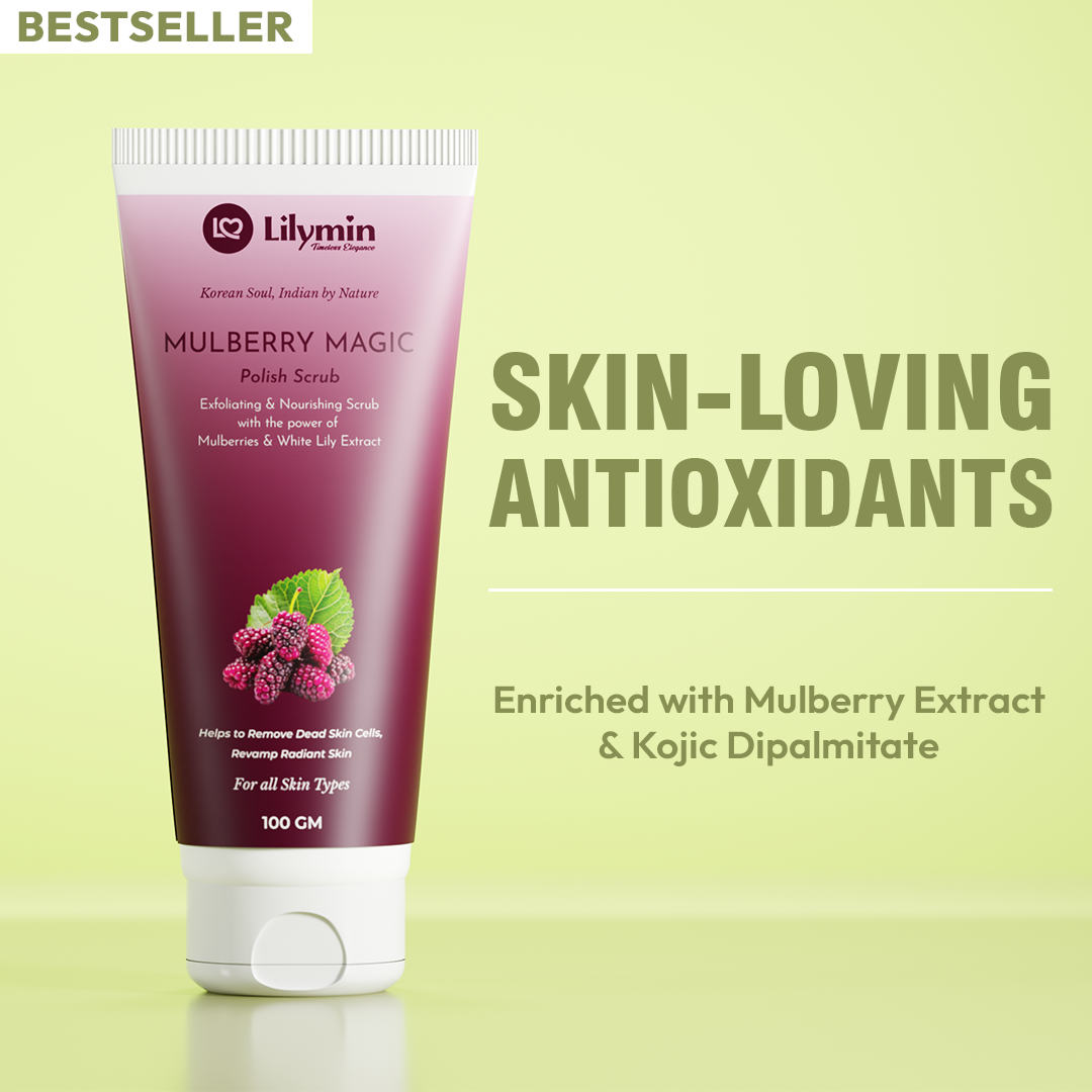Mulberry Magic Face Scrub for Deep Tan Removal & Glow