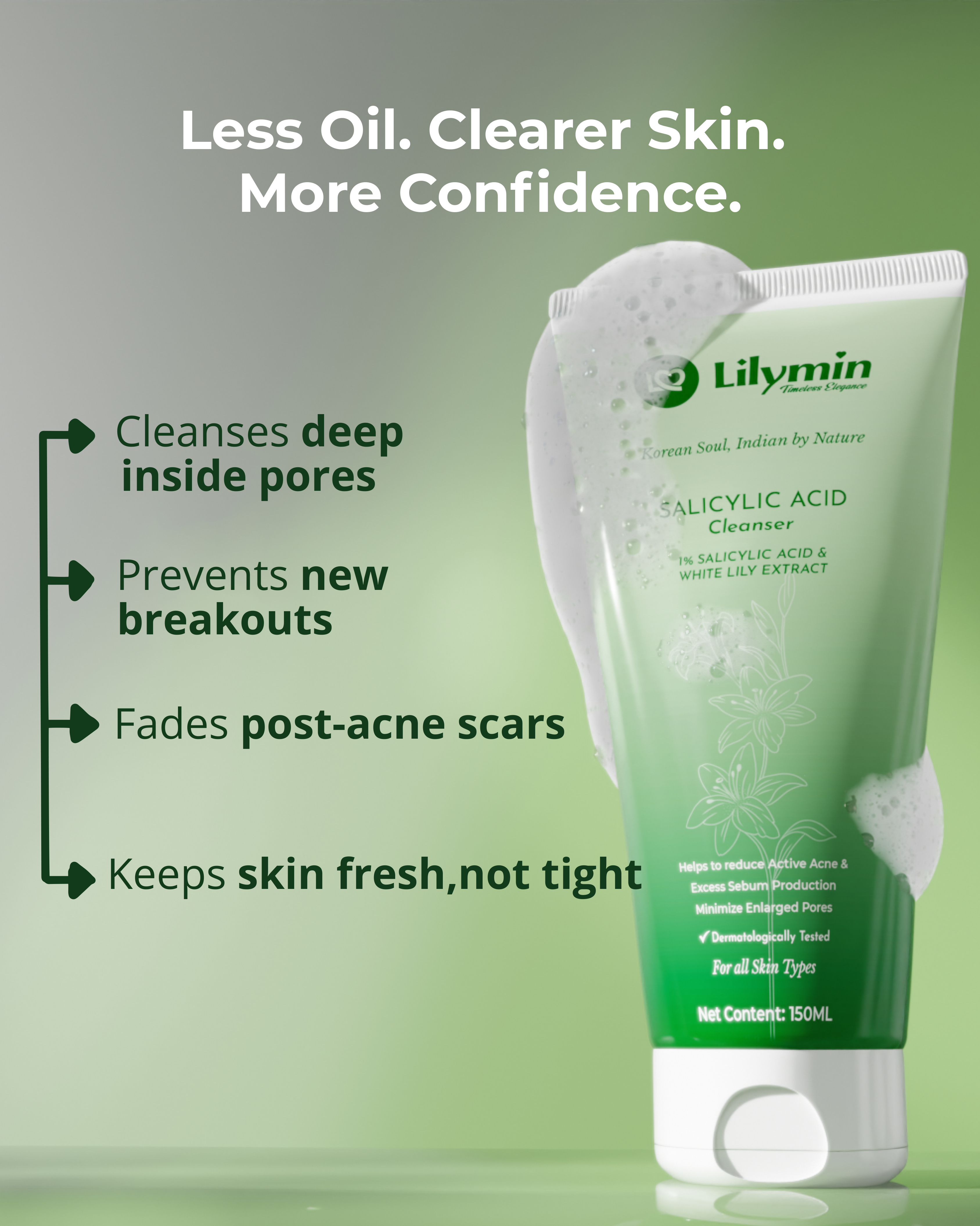 Lilymin 1% SALICYLIC ACID Cleanser 150ML