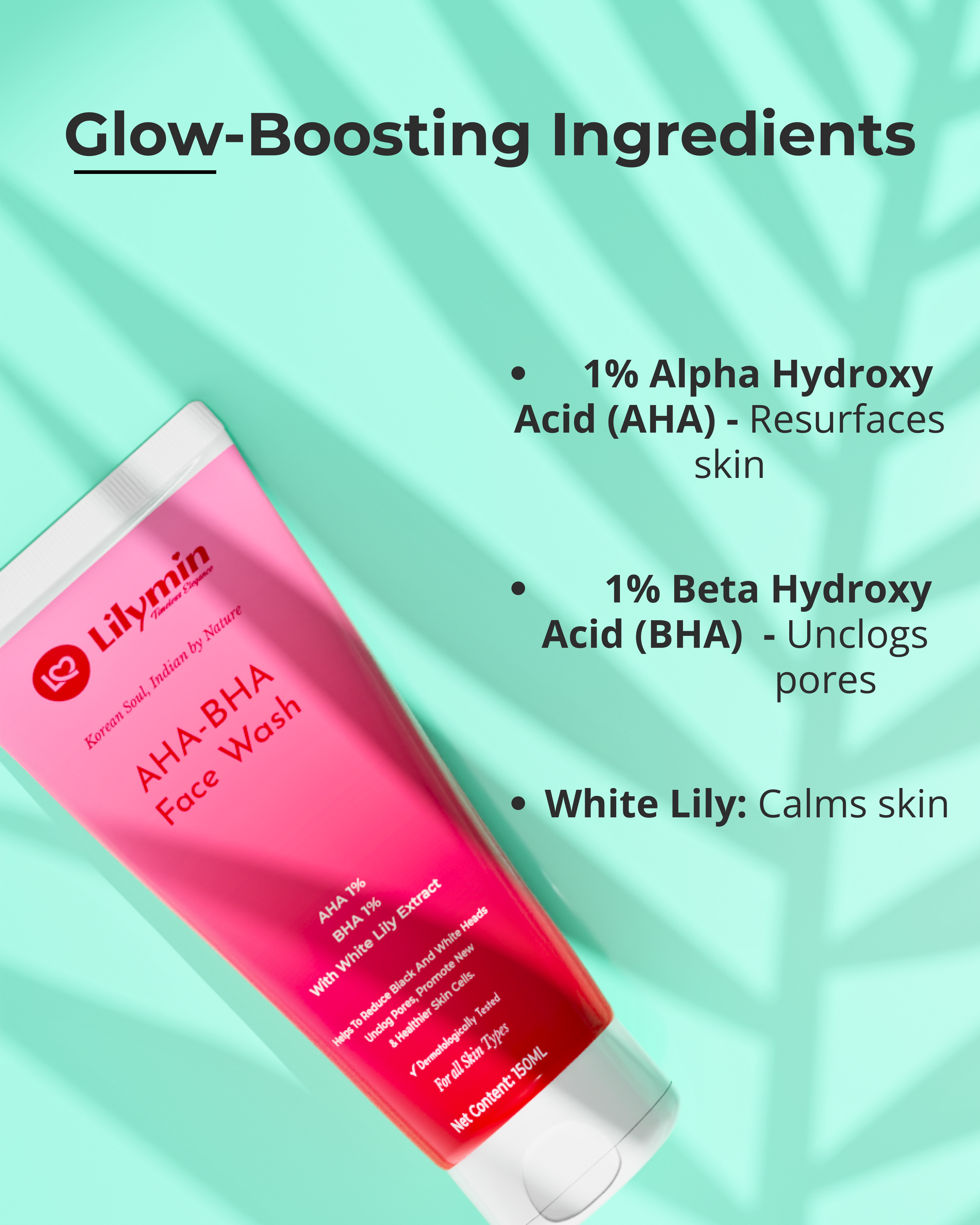 Lilymin 1%AHA 1%BHA Facewash 150ML