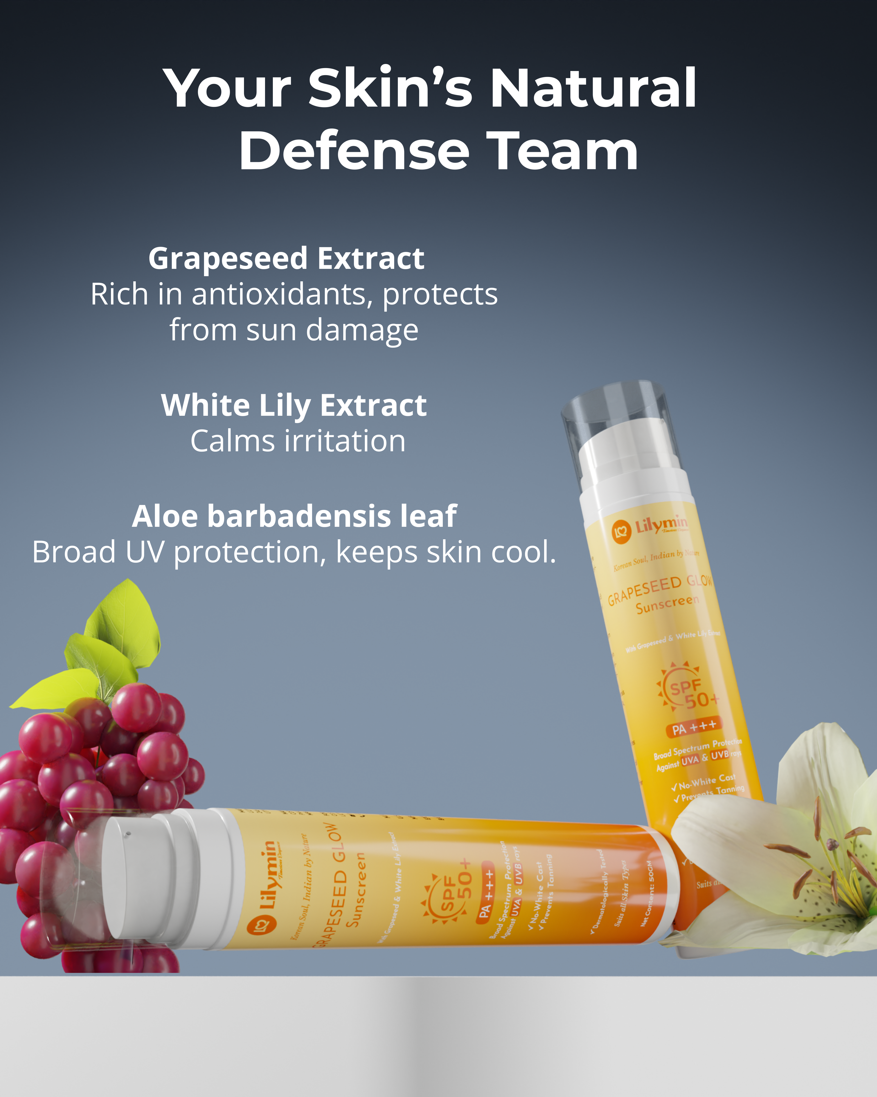 GRAPESEED GLOW Sunscreen SPF 50 50ML