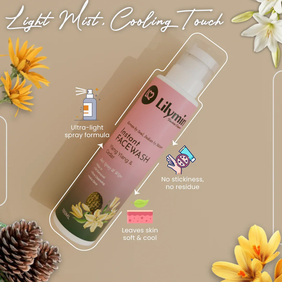 Instant Facewash with Ylang Ylang & Cedar 100ML - Lilymin