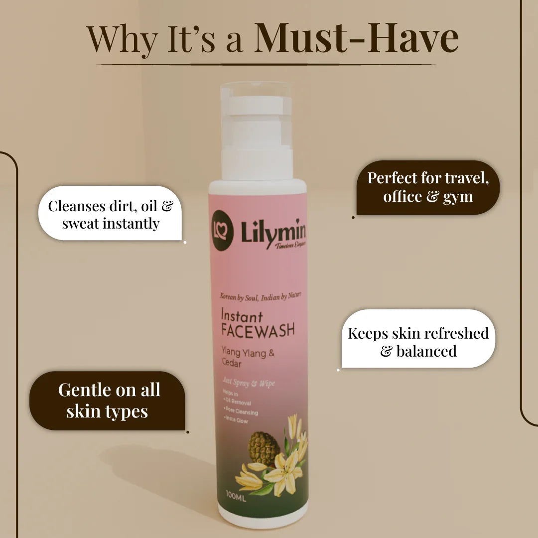 Instant Facewash with Ylang Ylang & Cedar 100ML - Lilymin