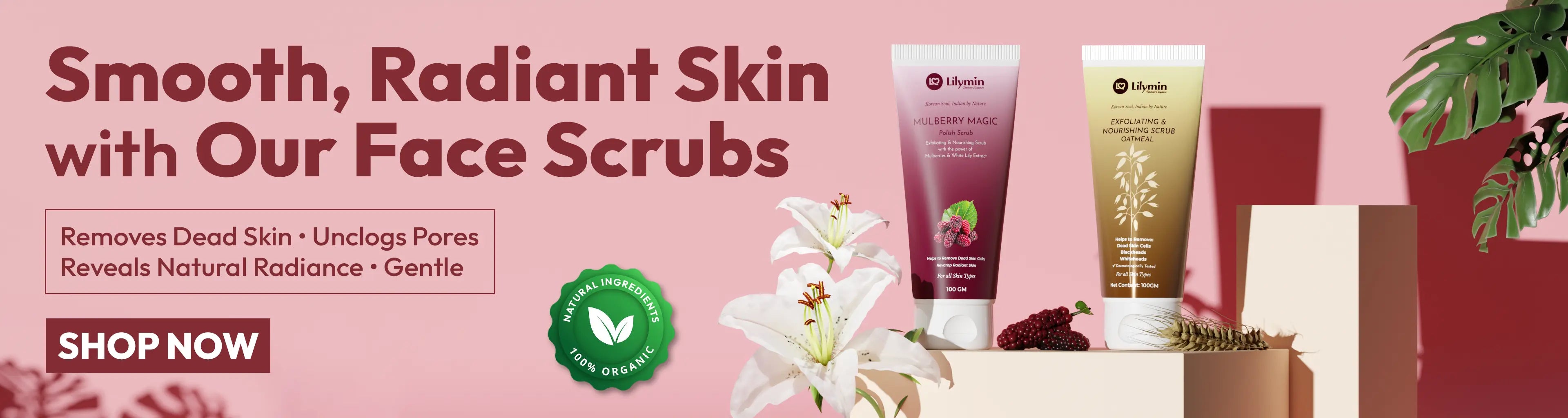 Face scrub banner 