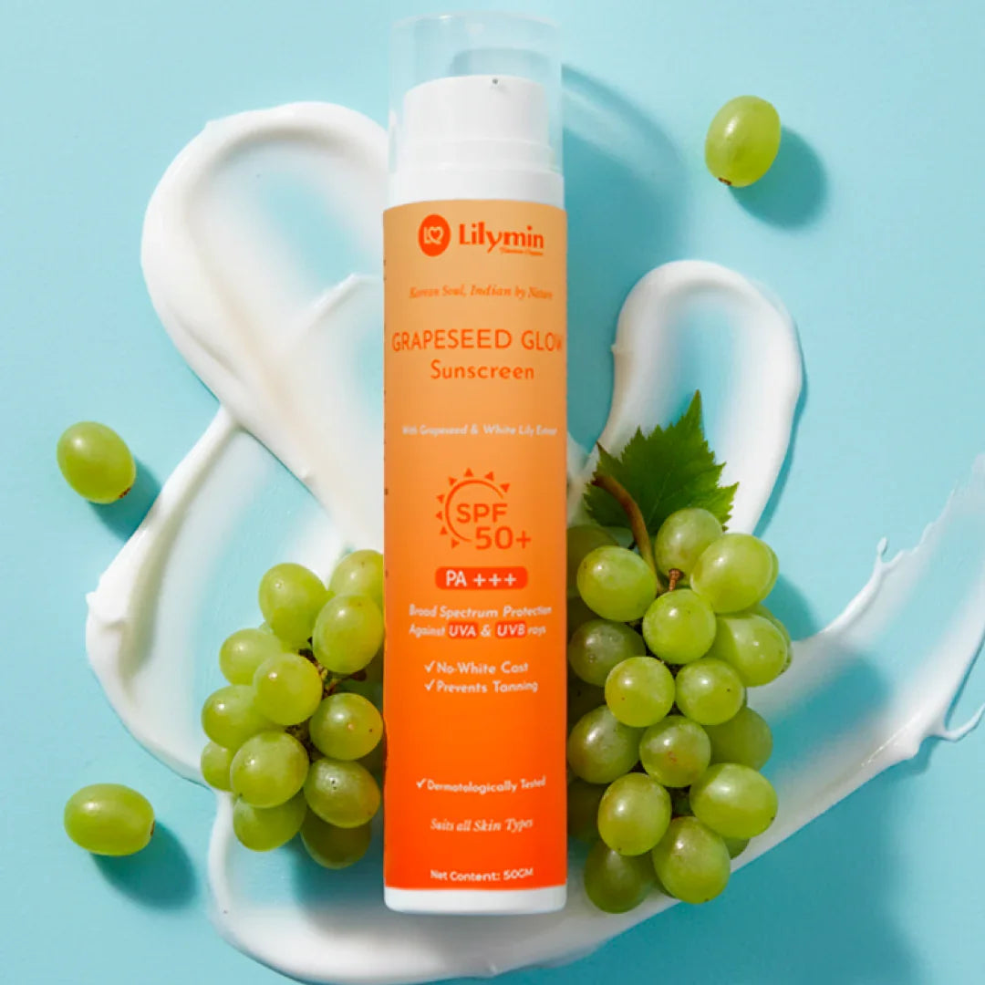 GRAPESEED GLOW Sunscreen SPF 50 50ML - Lilymin